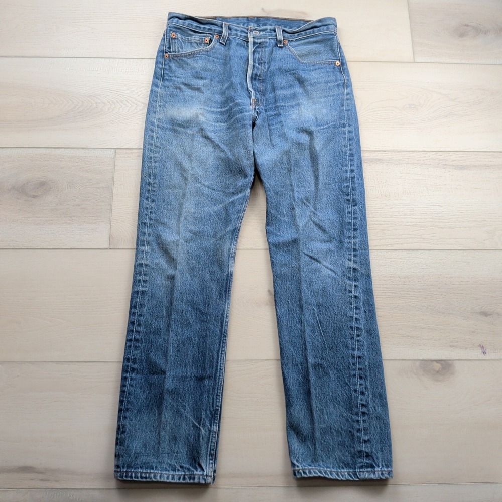 Vintage Y2K Levis 501xx Jeans Mens 33x34 (Fits 31x30) Straight Button Fly Blue